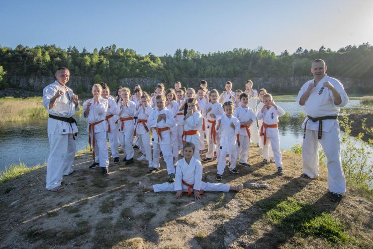 Karate fighters from the “Chikara” club in Nowiny