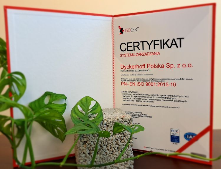 Implementation of ISO 9001: New Quality Standard in Our Concrete Plants.
